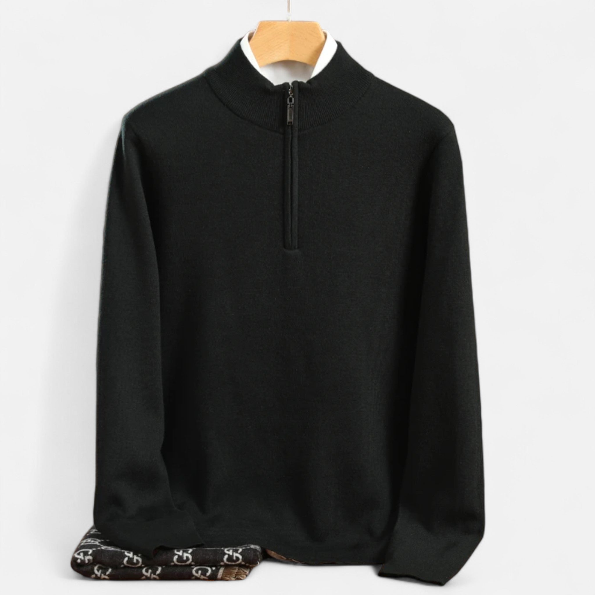 Maison Dresson | Men’s Merino Wool Half-Zip Sweater