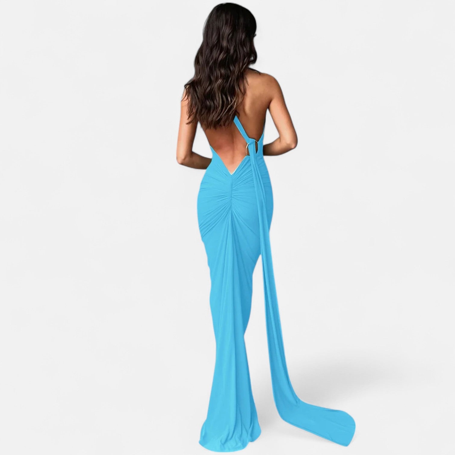 Maison Dresson | Women’s Backless Scarf-Tie Evening Dress