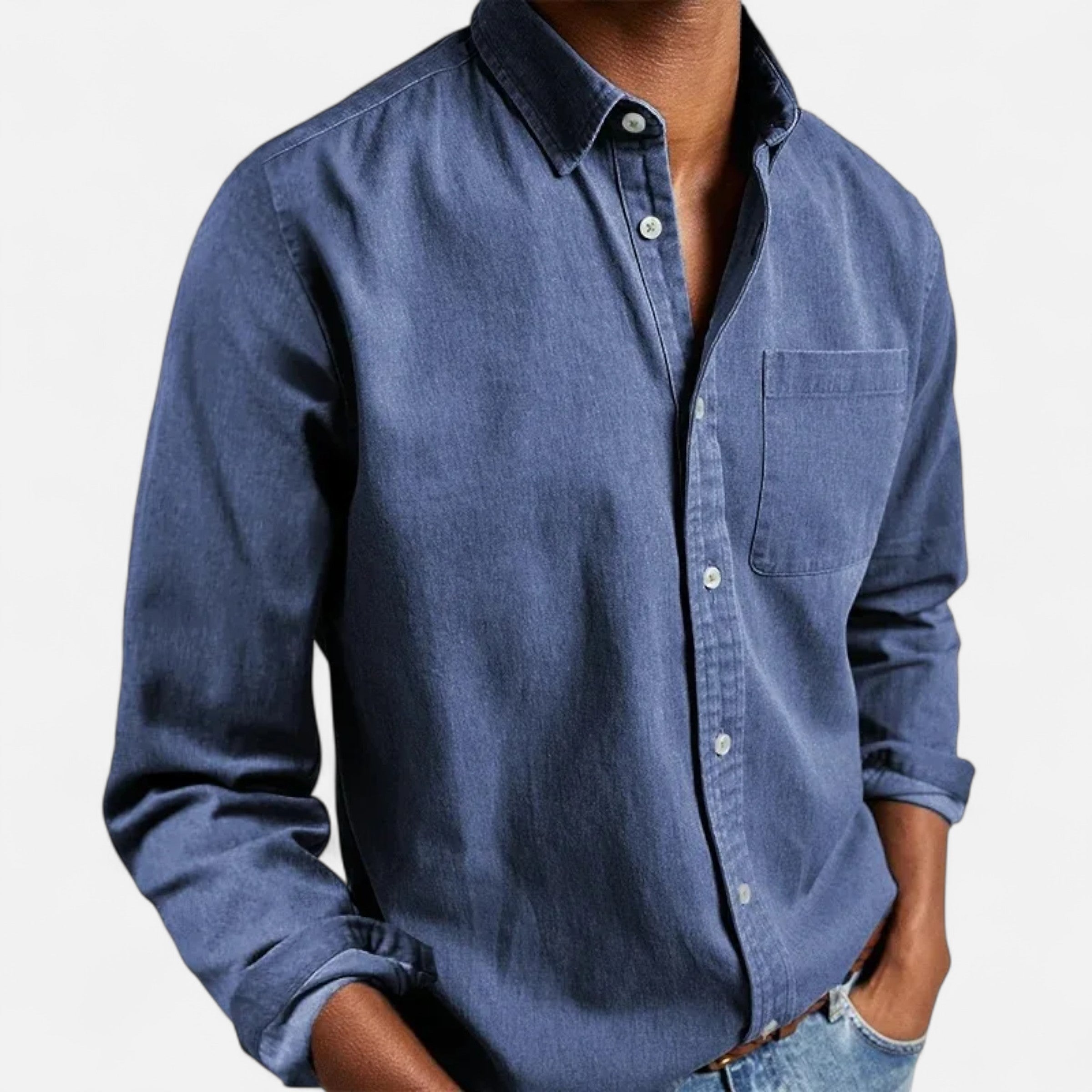 Maison Dresson | Men’s Solid Long-Sleeve Business Shirt