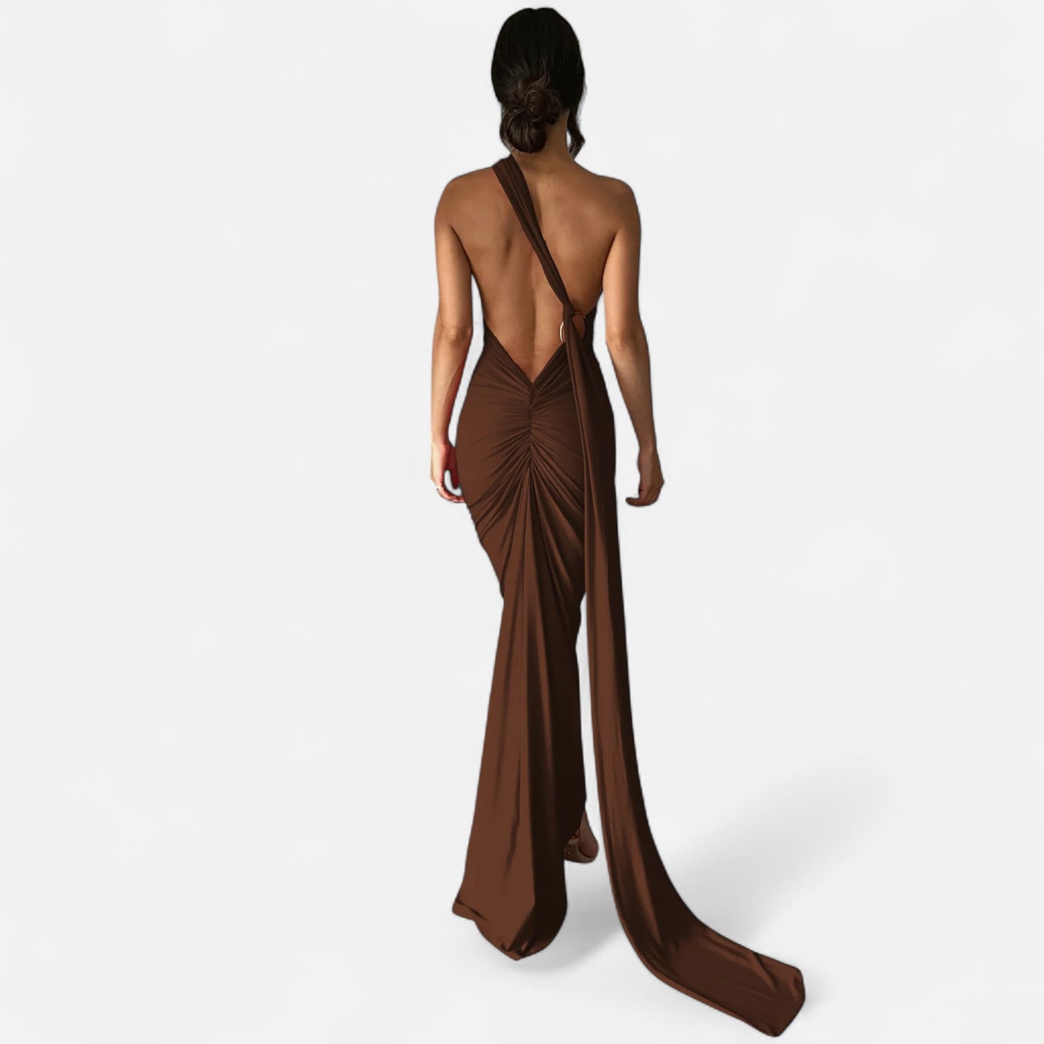 Maison Dresson | Women’s Backless Scarf-Tie Evening Dress