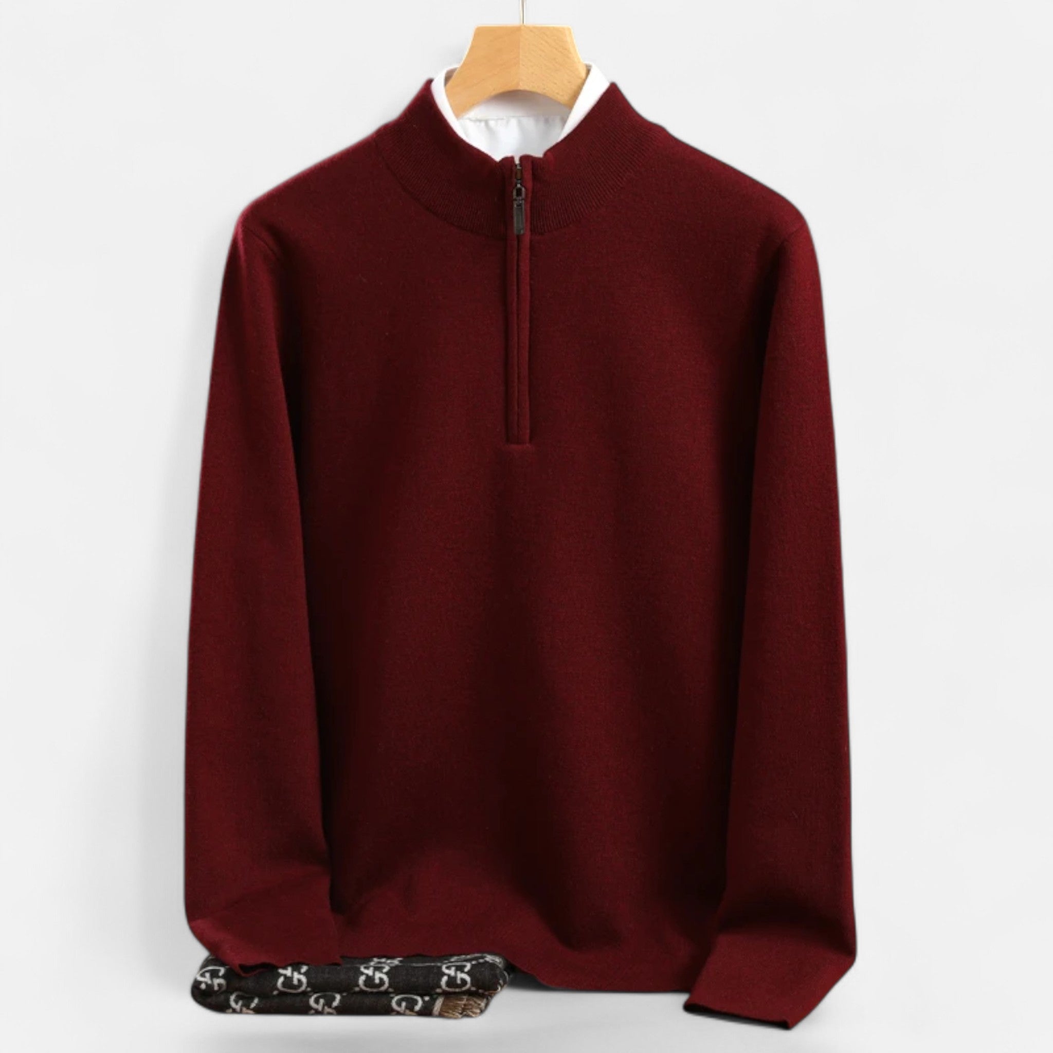 Maison Dresson | Men’s Merino Wool Half-Zip Sweater