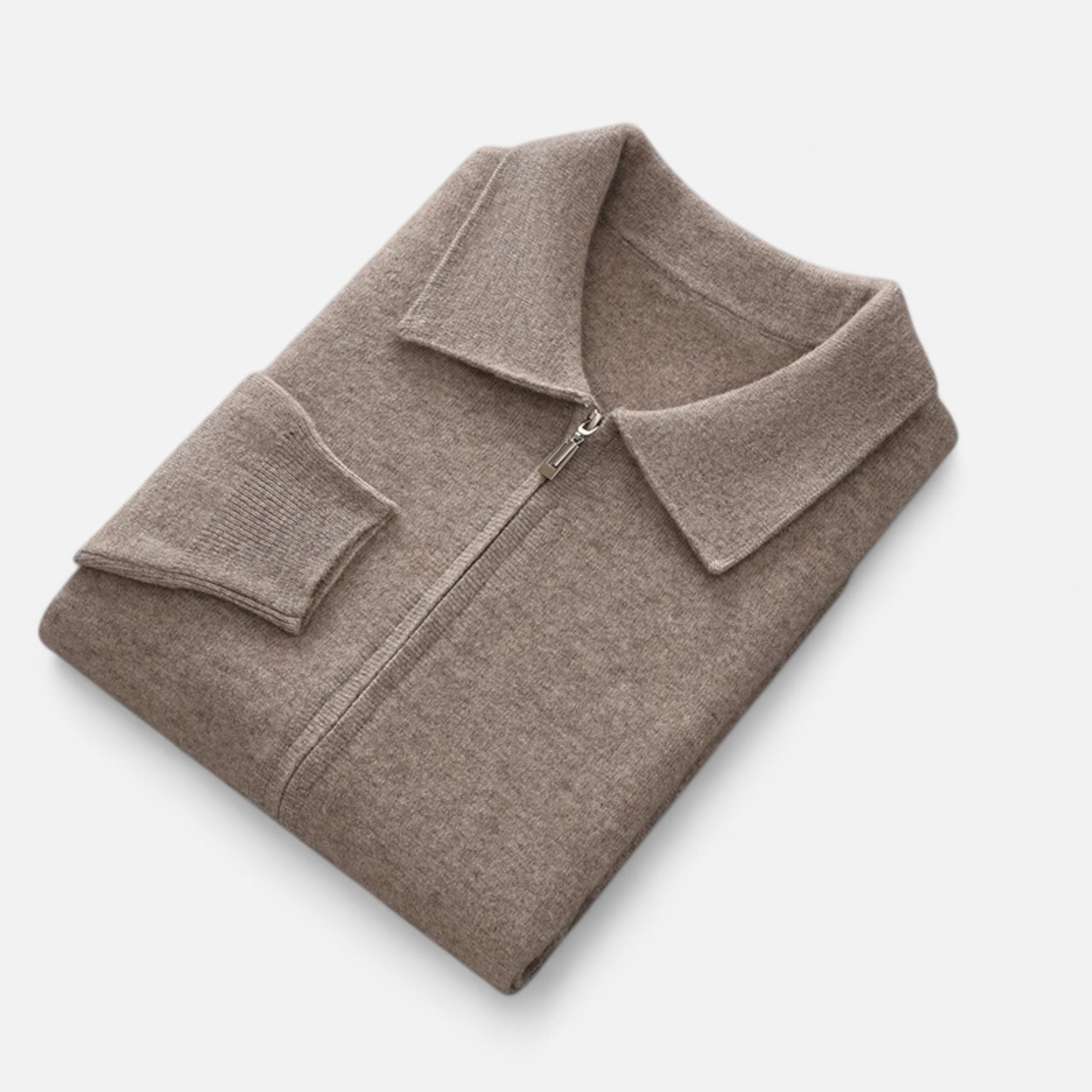 Maison Dresson | Men’s Wool-Cashmere Zip Business Sweater