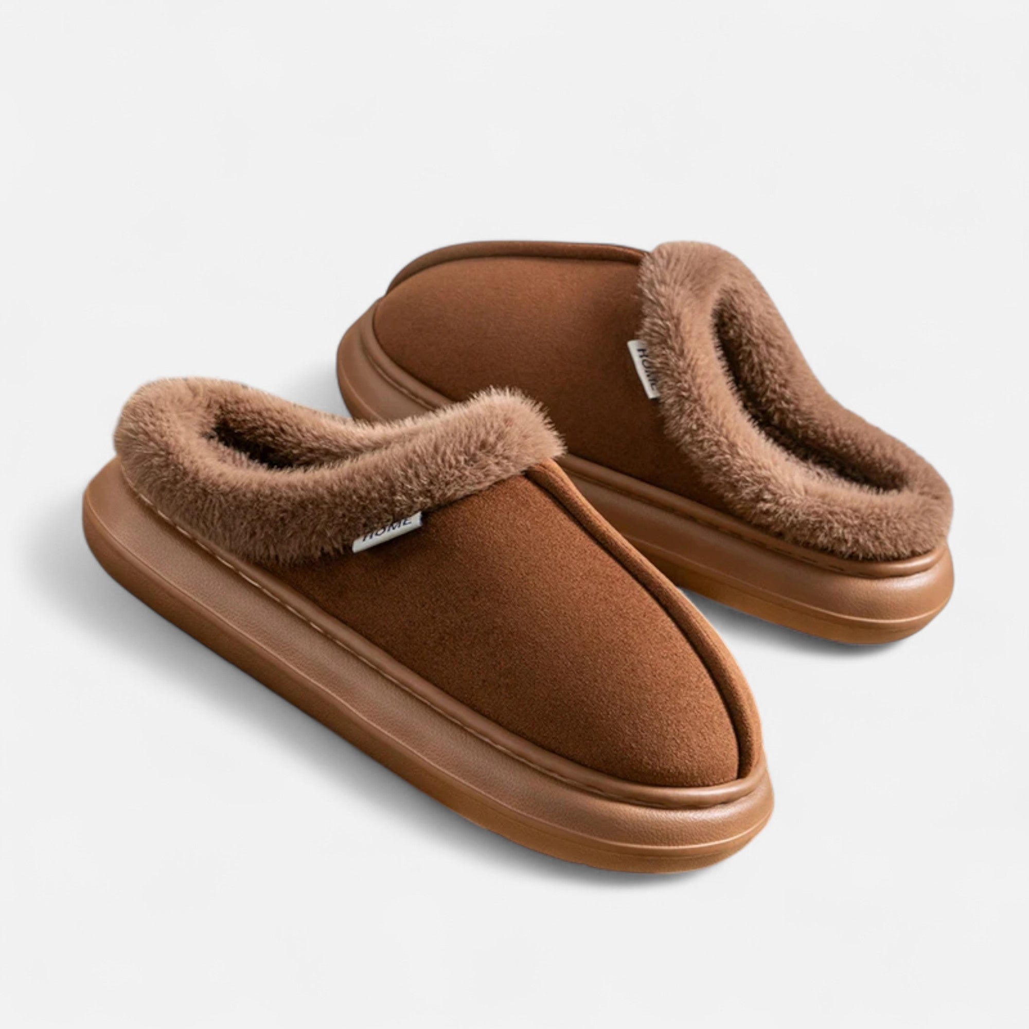 Maison Dresson | Women’s Plush Cashmere-Touch Platform Slippers