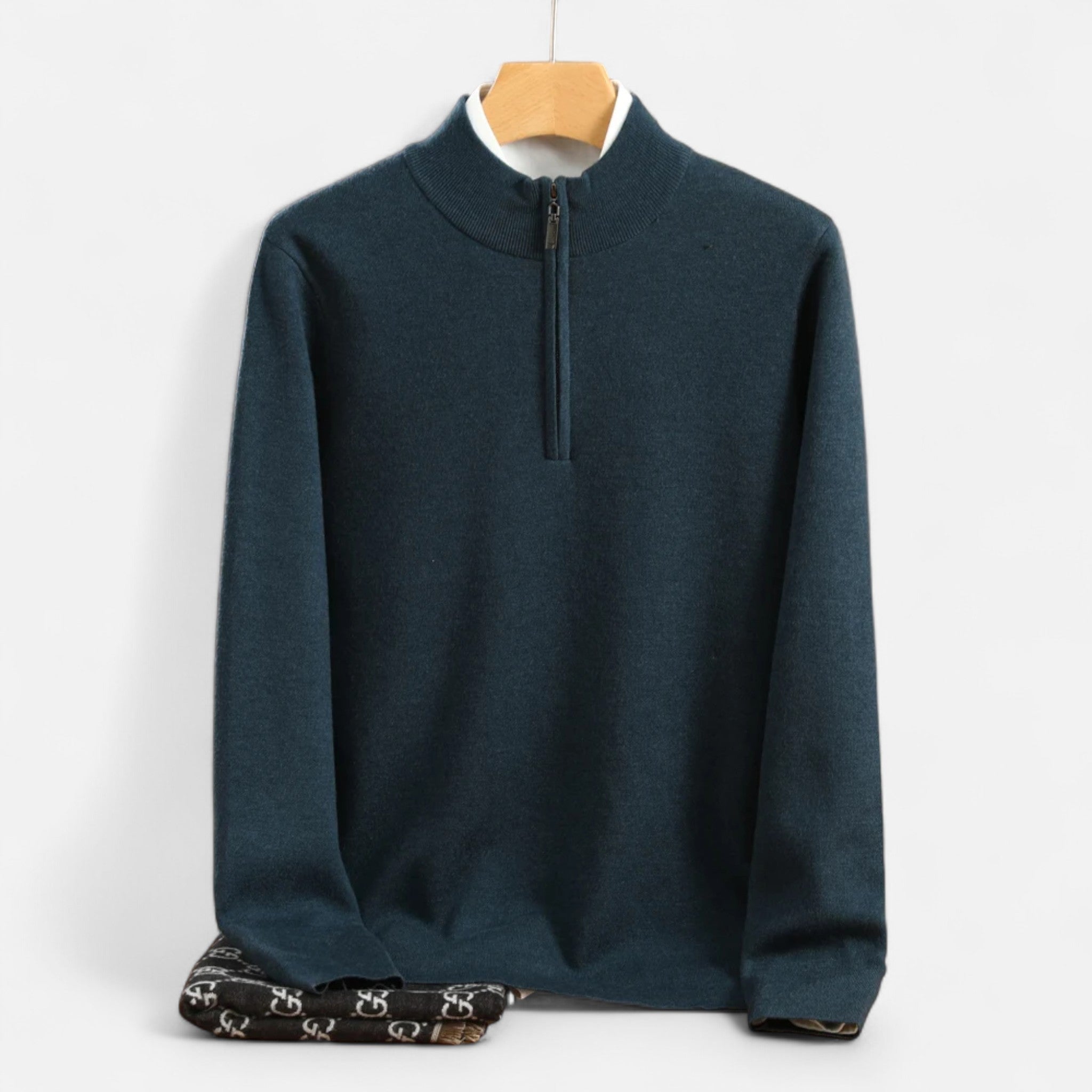 Maison Dresson | Men’s Merino Wool Half-Zip Sweater