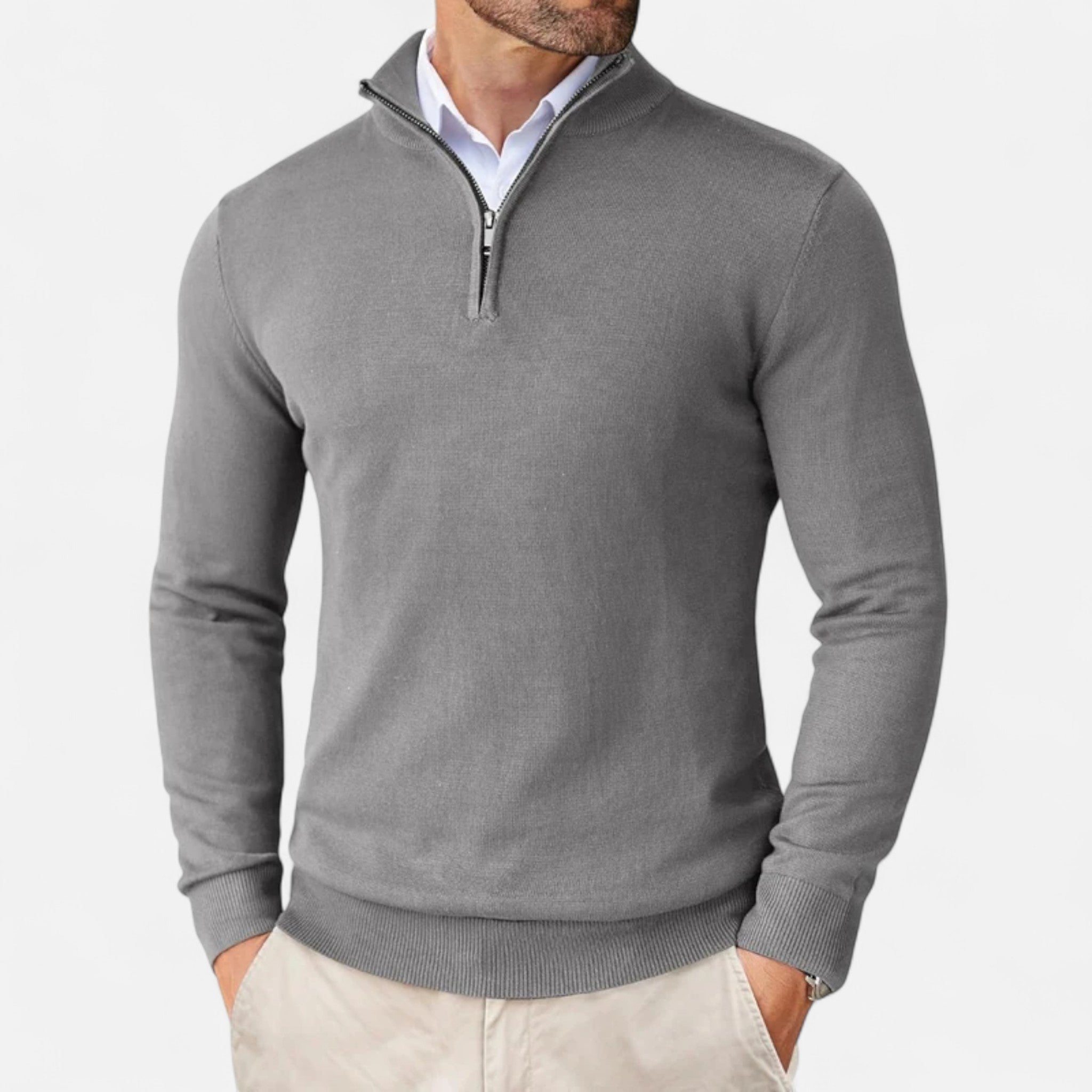 Maison Dresson | Men’s Slim-Fit Sweater Quarter-Zip