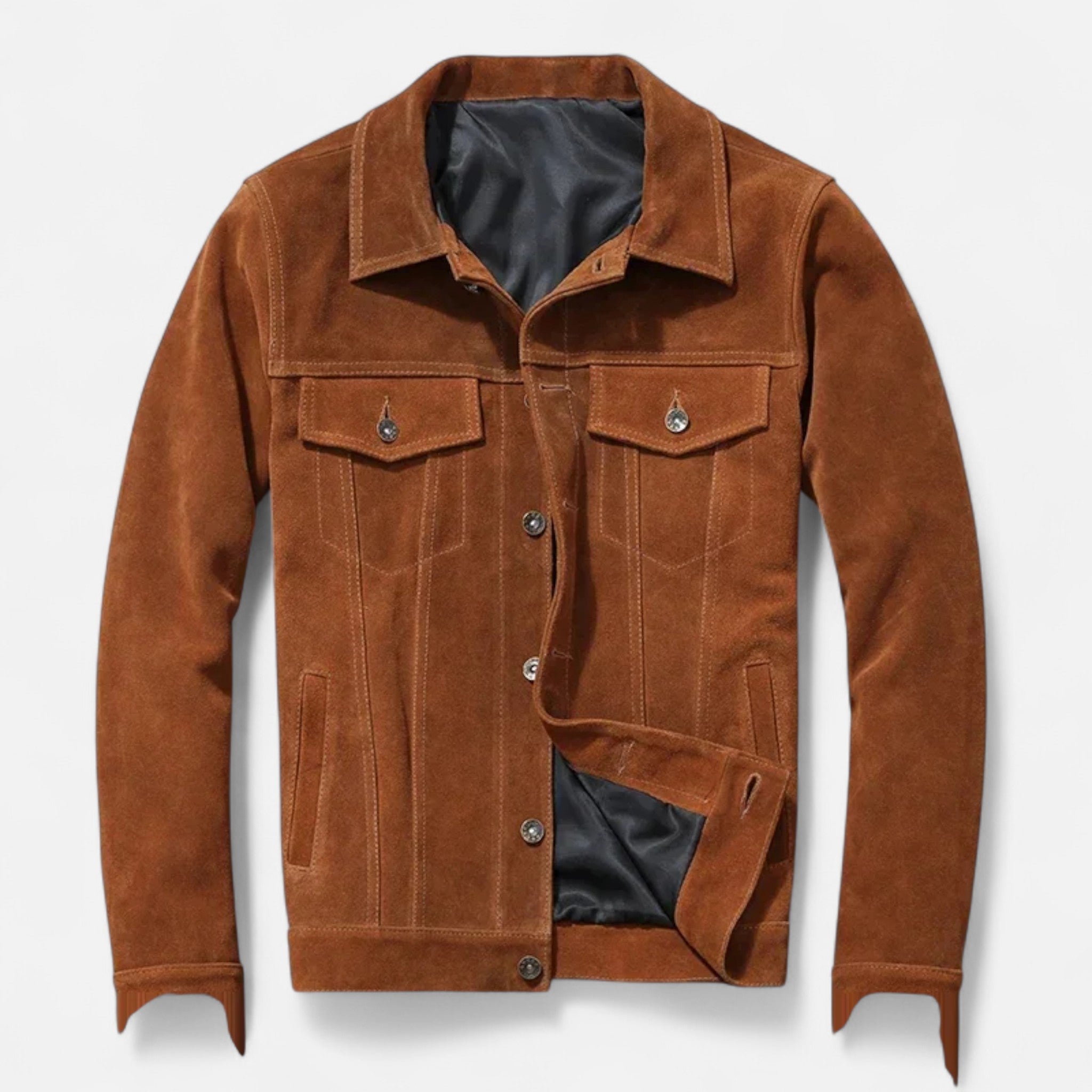 Maison Dresson | Men’s Suede PU Leather Jacket – Classic Autumn Winter Casual