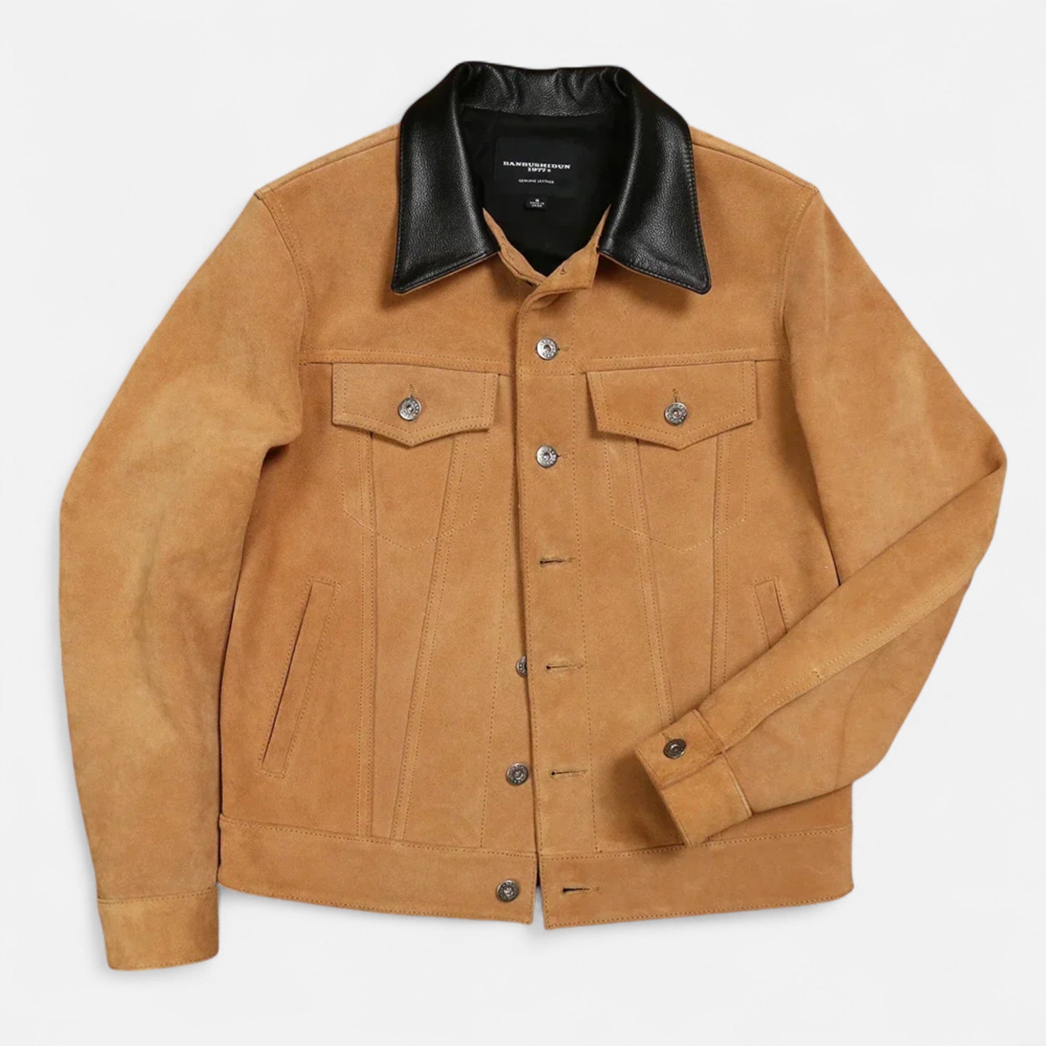 Maison Dresson | Men’s Suede PU Leather Jacket – Classic Autumn Winter Casual