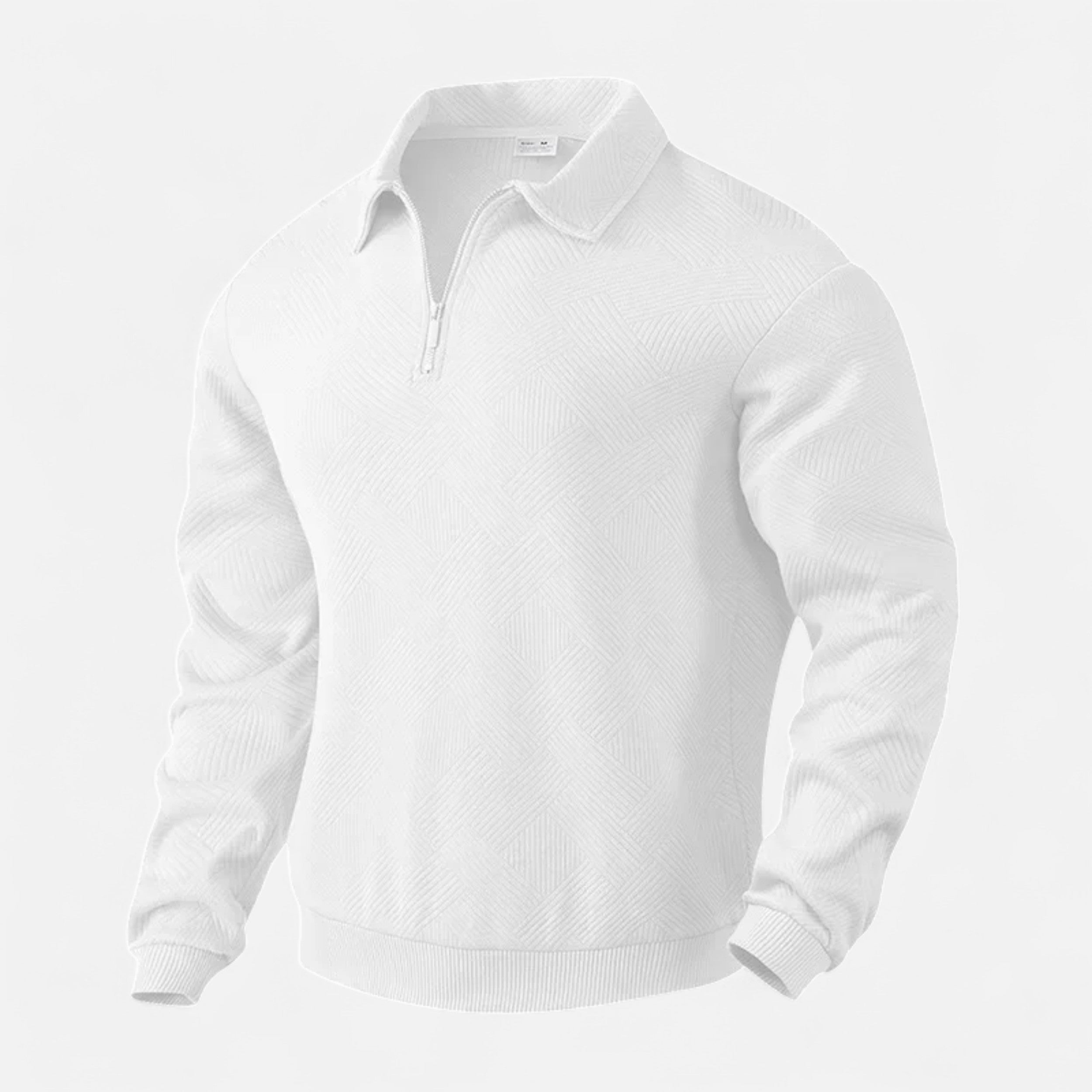 Maison Dresson | Men’s Long-Sleeved Polo Shirt | Zipper Lapel