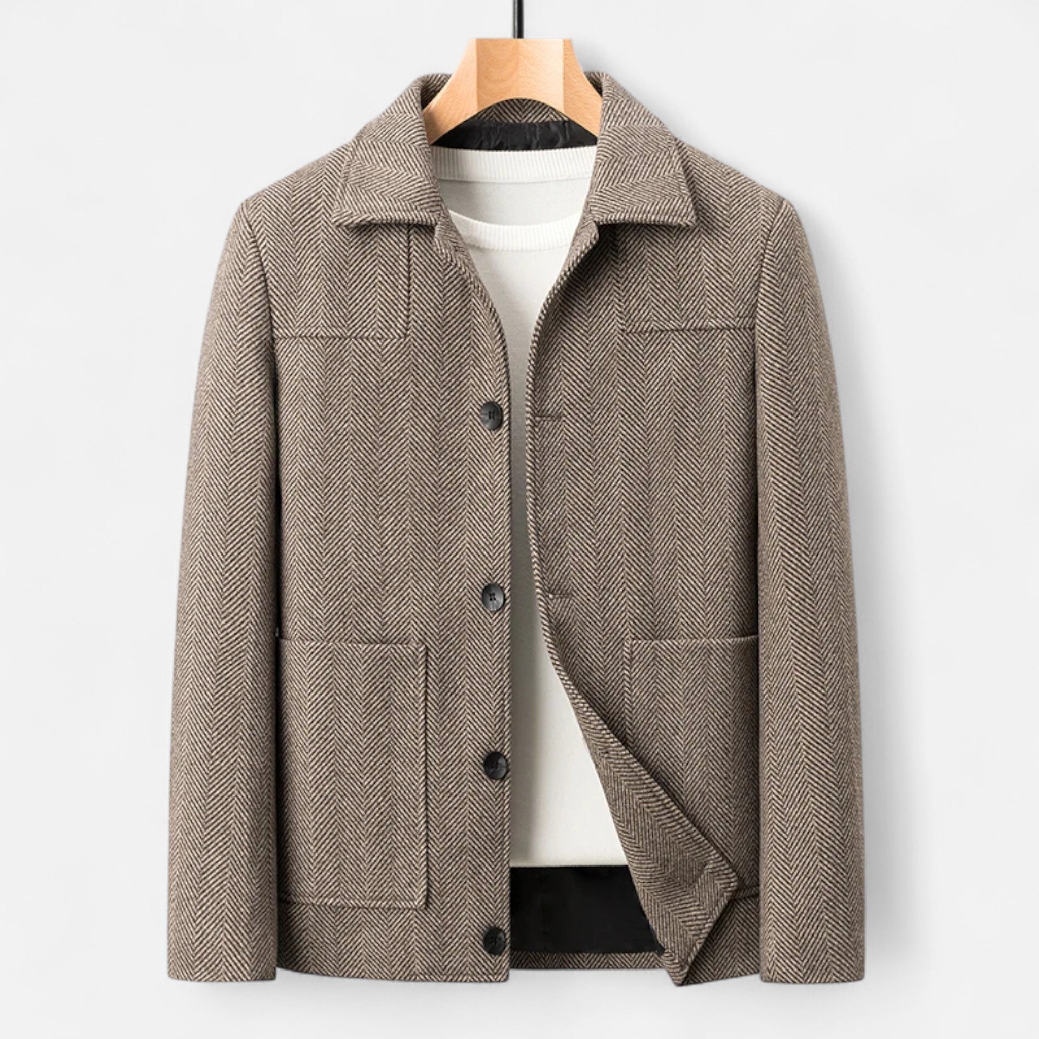 Maison Dresson | Men’s Wool Blend Jacket – Business Lapel Elegance