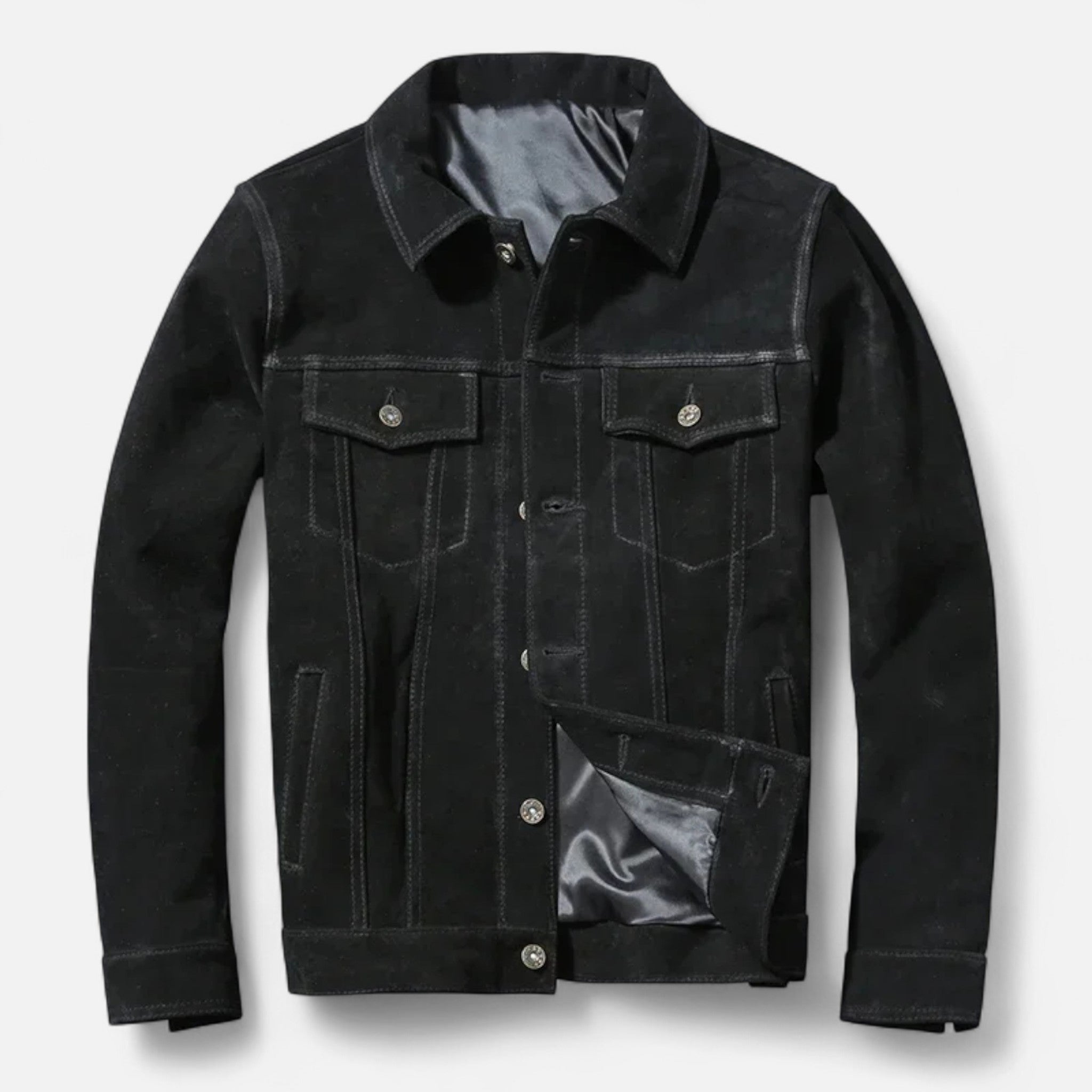 Maison Dresson | Men’s Suede PU Leather Jacket – Classic Autumn Winter Casual