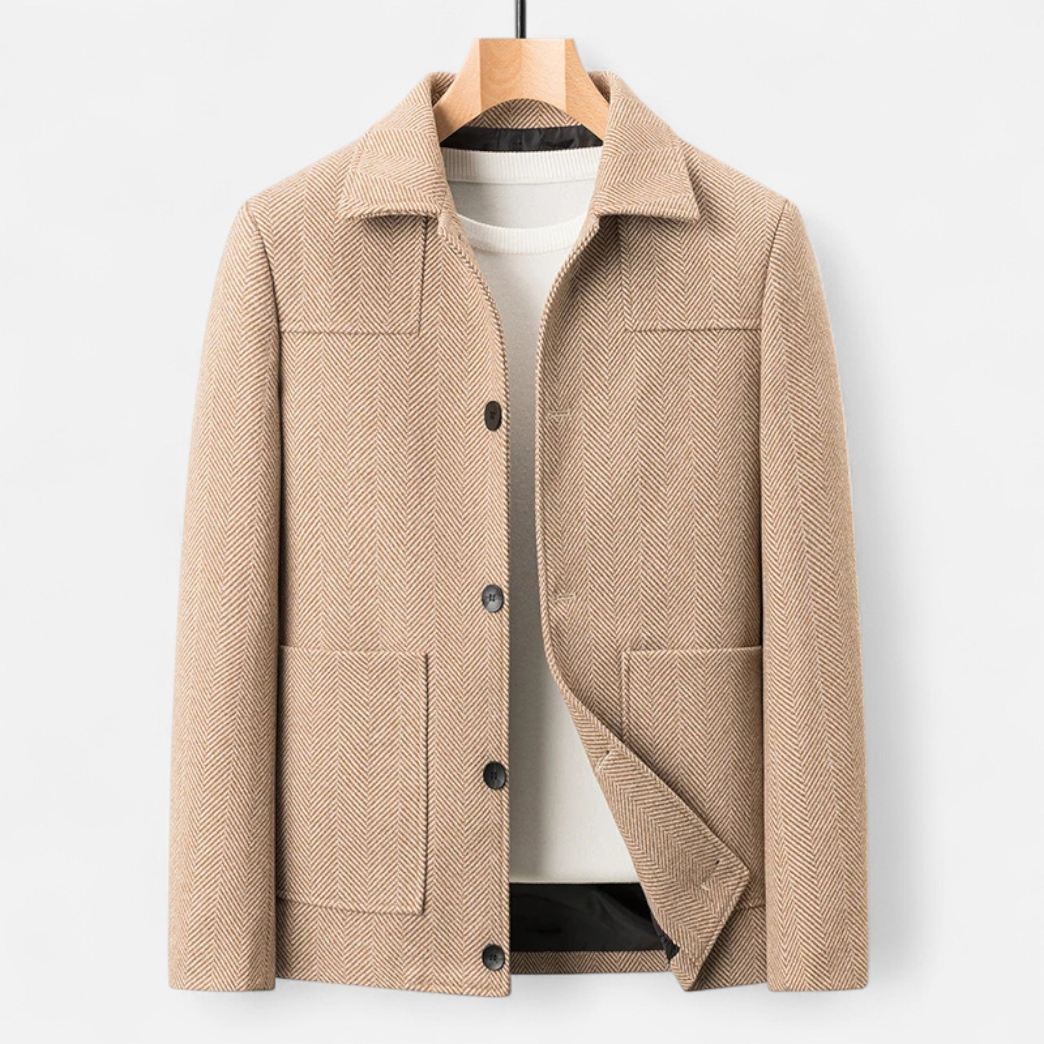 Maison Dresson | Men’s Wool Blend Jacket – Business Lapel Elegance