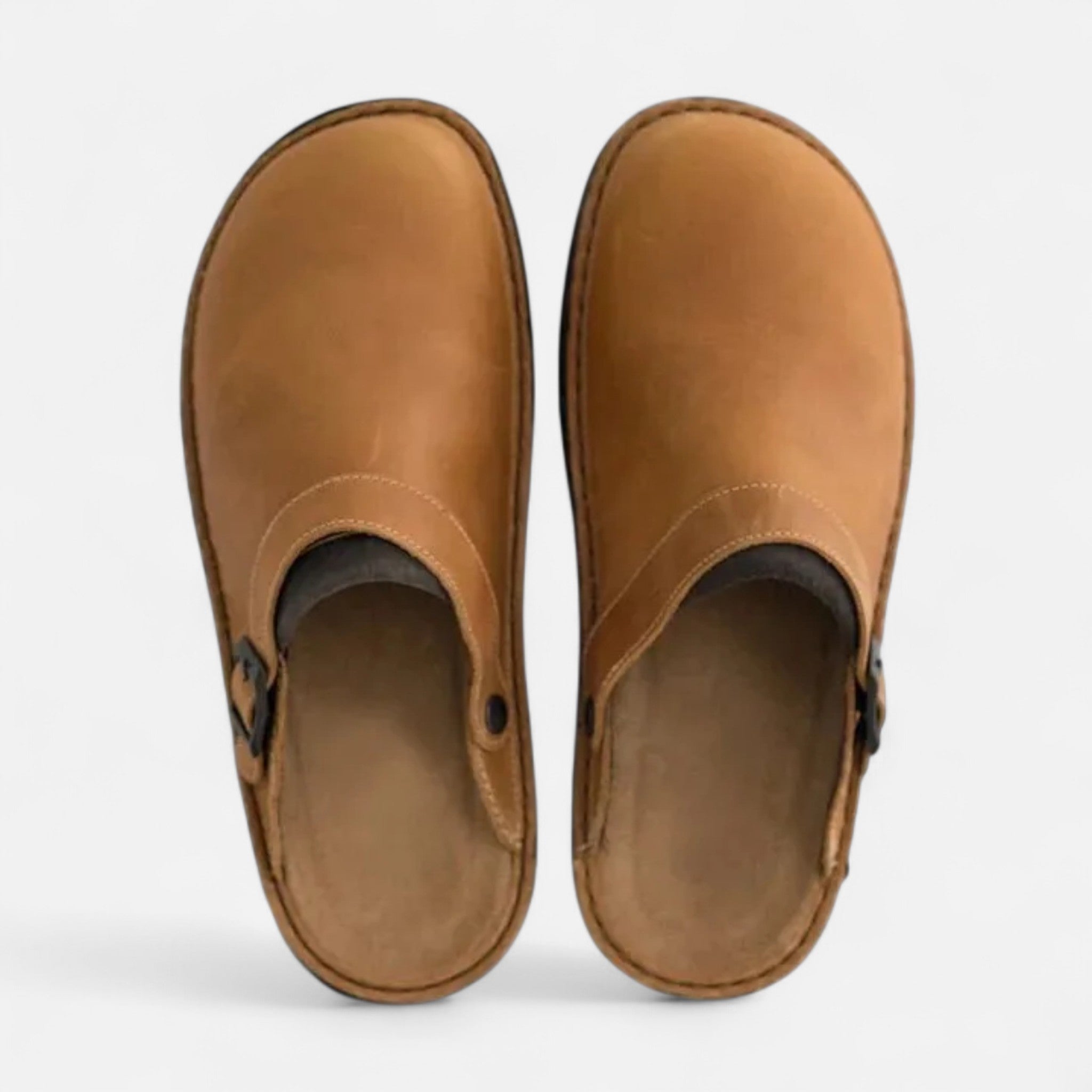 Maison Dresson | Men’s Suede Slippers – Square Toe Wedge Heel Design