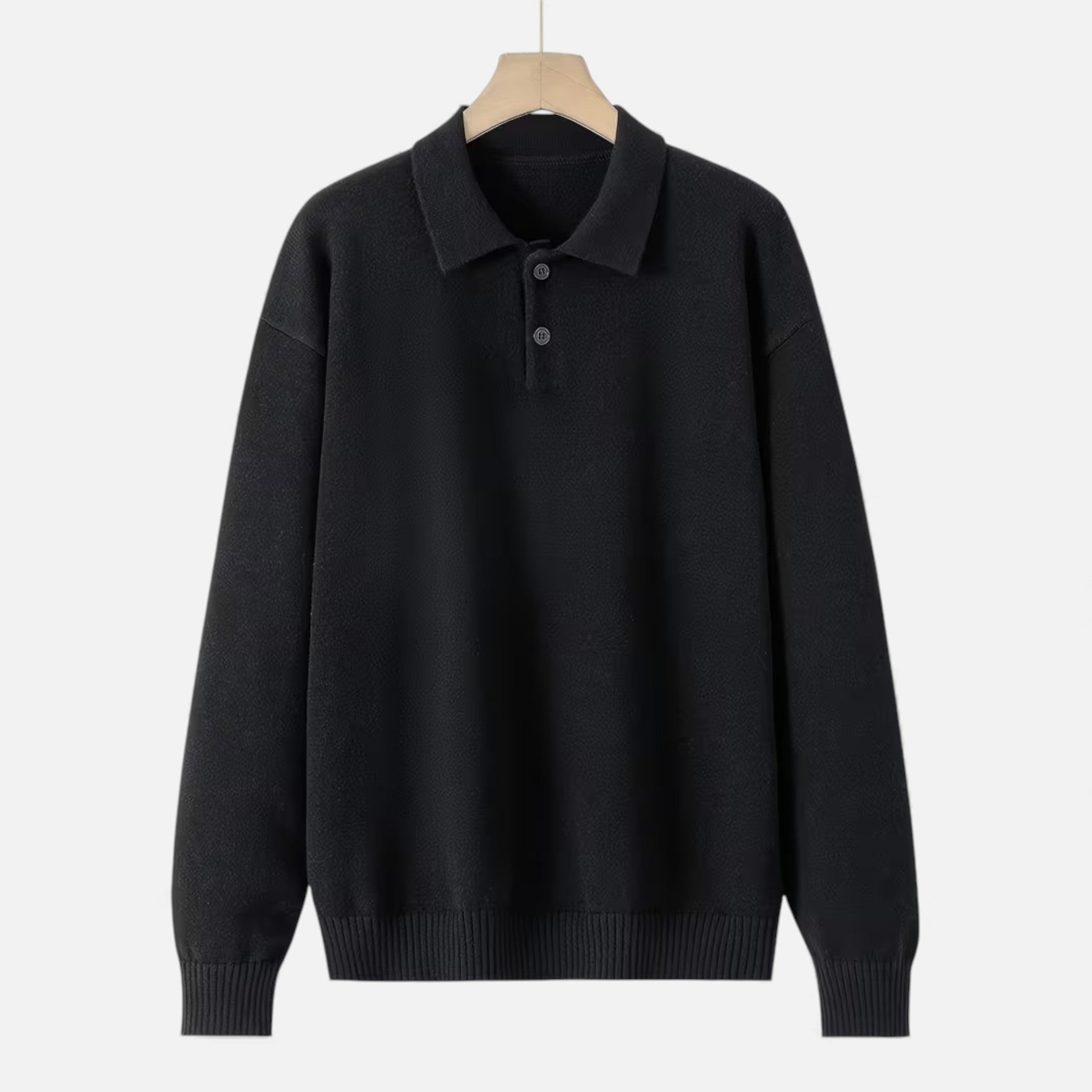 Maison Dresson | Men’s Loose-Fit Button-Up Polo Sweater