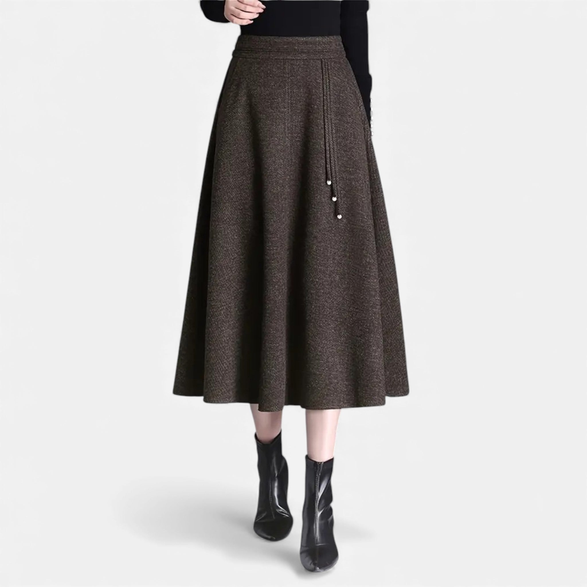 Maison Dresson | Women’s Elegant Tweed Skirt with Pockets