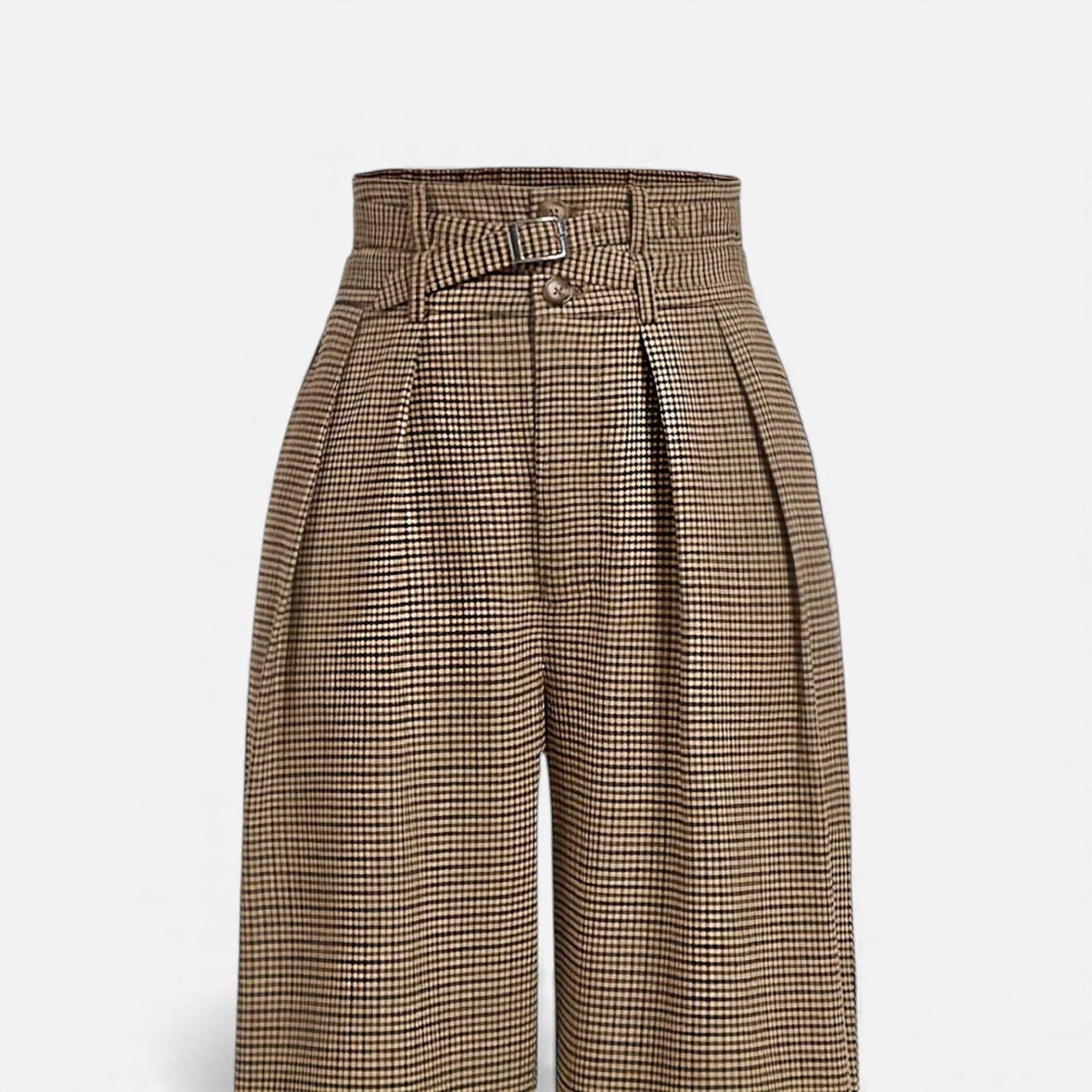 Maison Dresson | Women’s Plaid High-Waist Wide-Leg Trousers
