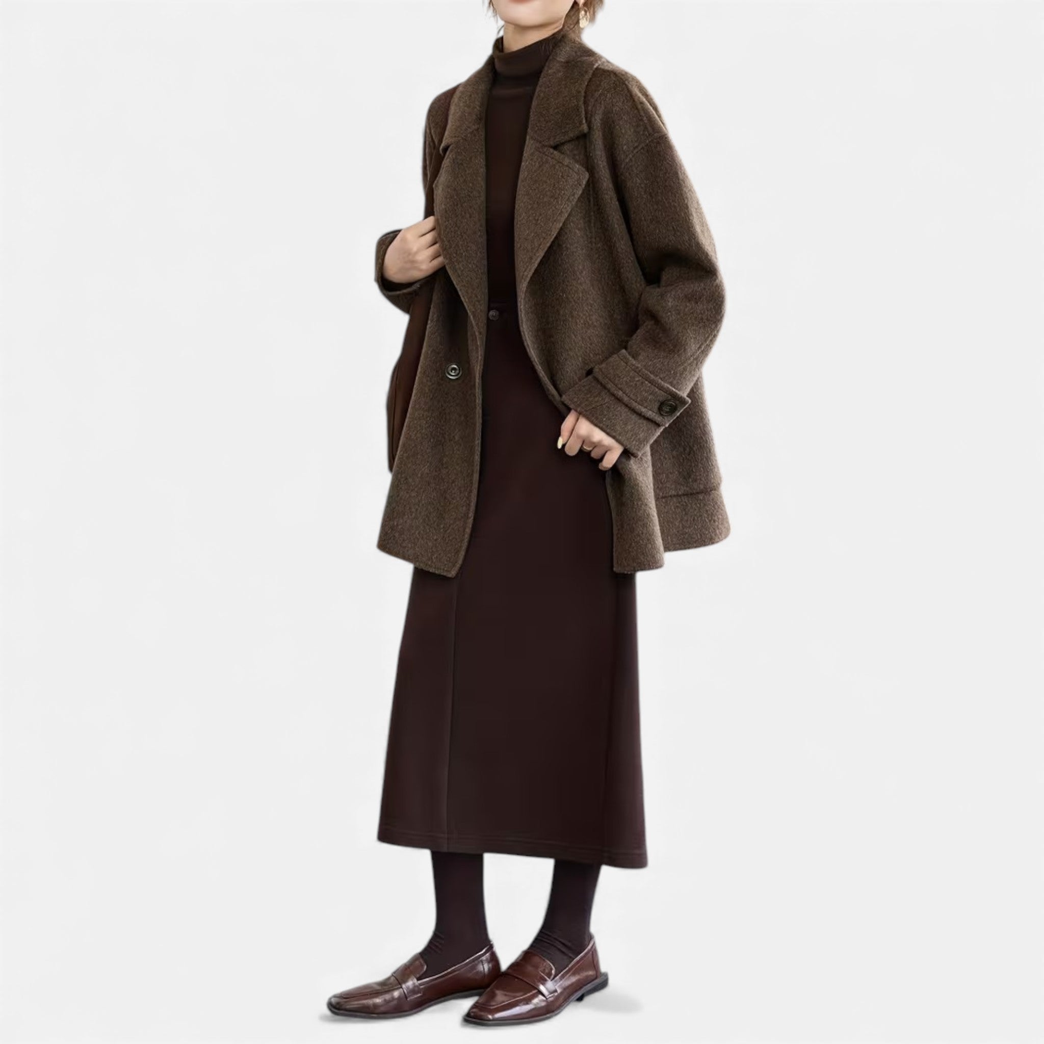 Maison Dresson | Women’s Thick Alpaca-Blend Winter Coat