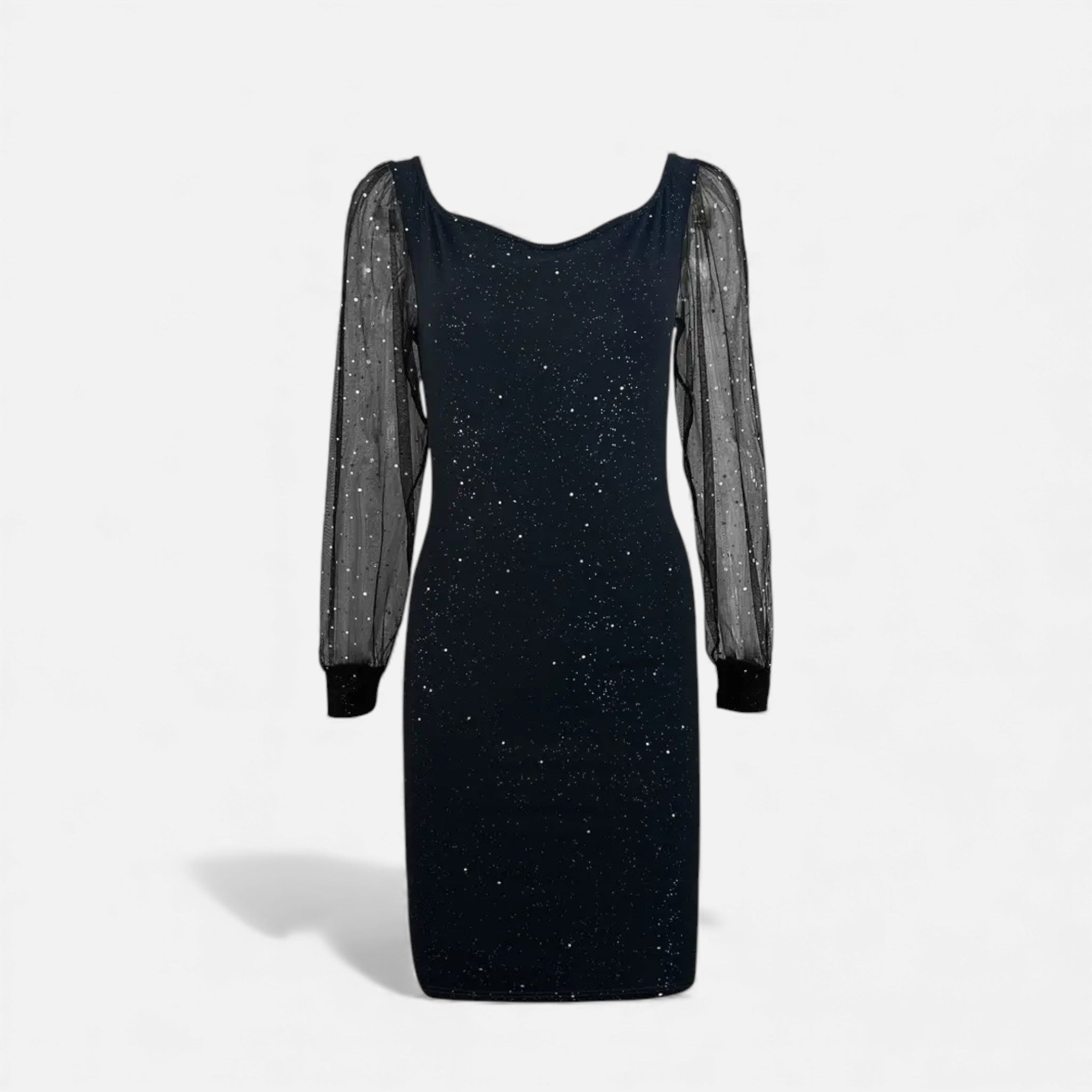 Maison Dresson | Women’s V-Neck Sequin Mesh Bodycon Dress