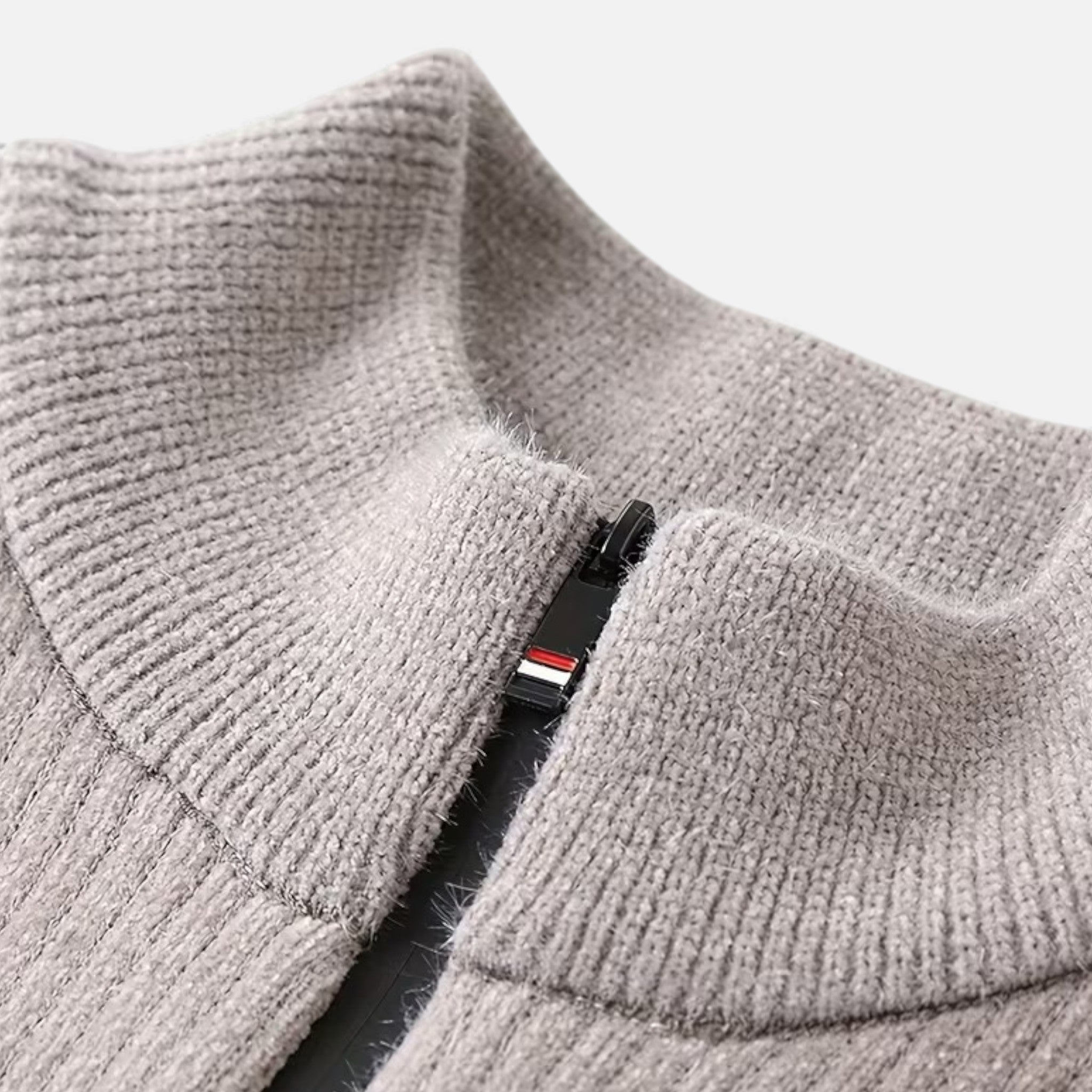 Maison Dresson | Men’s Thick Half-Zip Striped Knit Sweater
