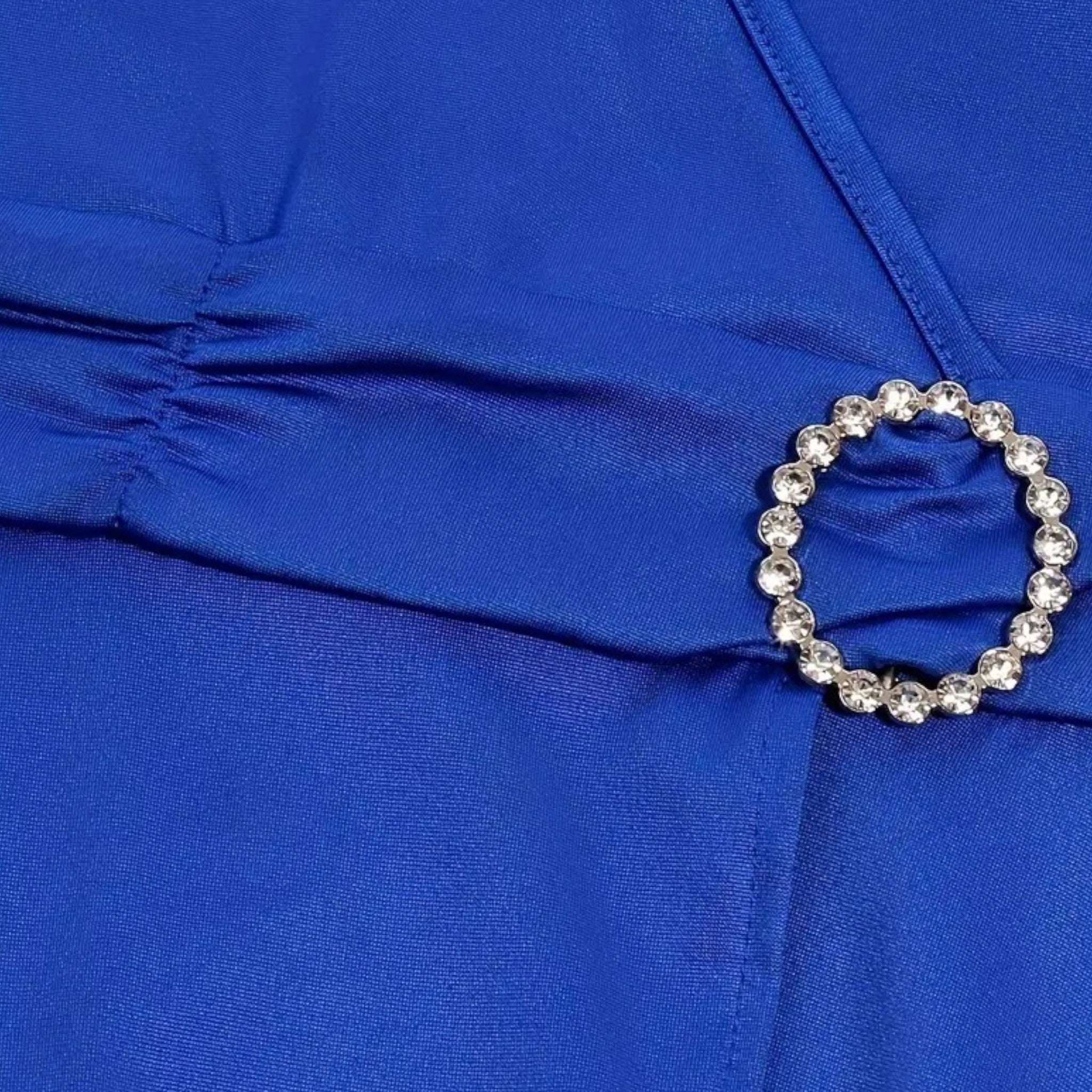 Maison Dresson | Women’s Rhinestone V-Neck Asymmetrical Evening Dress