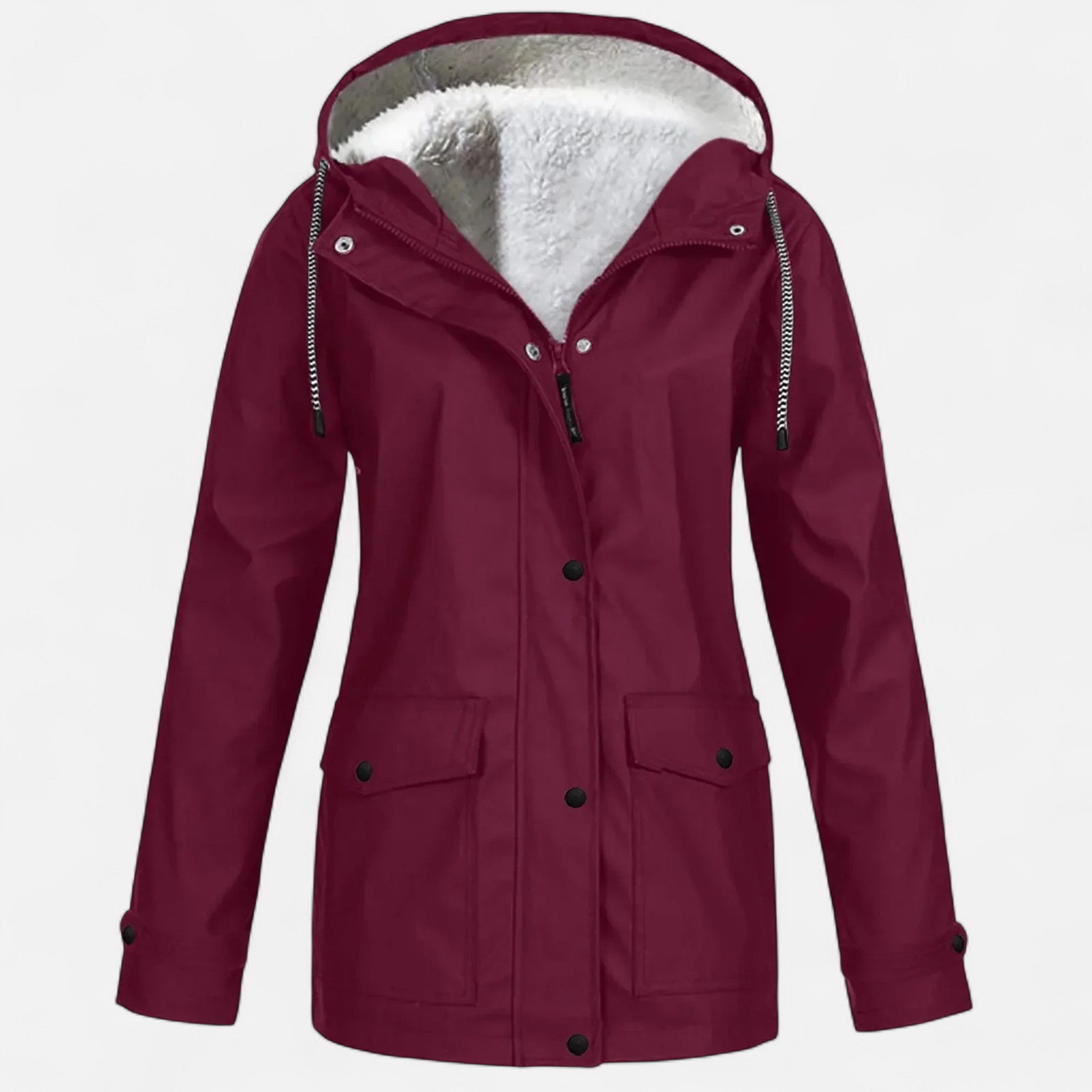 Maison Dresson | Women’s Hooded Ski Coat in Plush Velvet Windproof