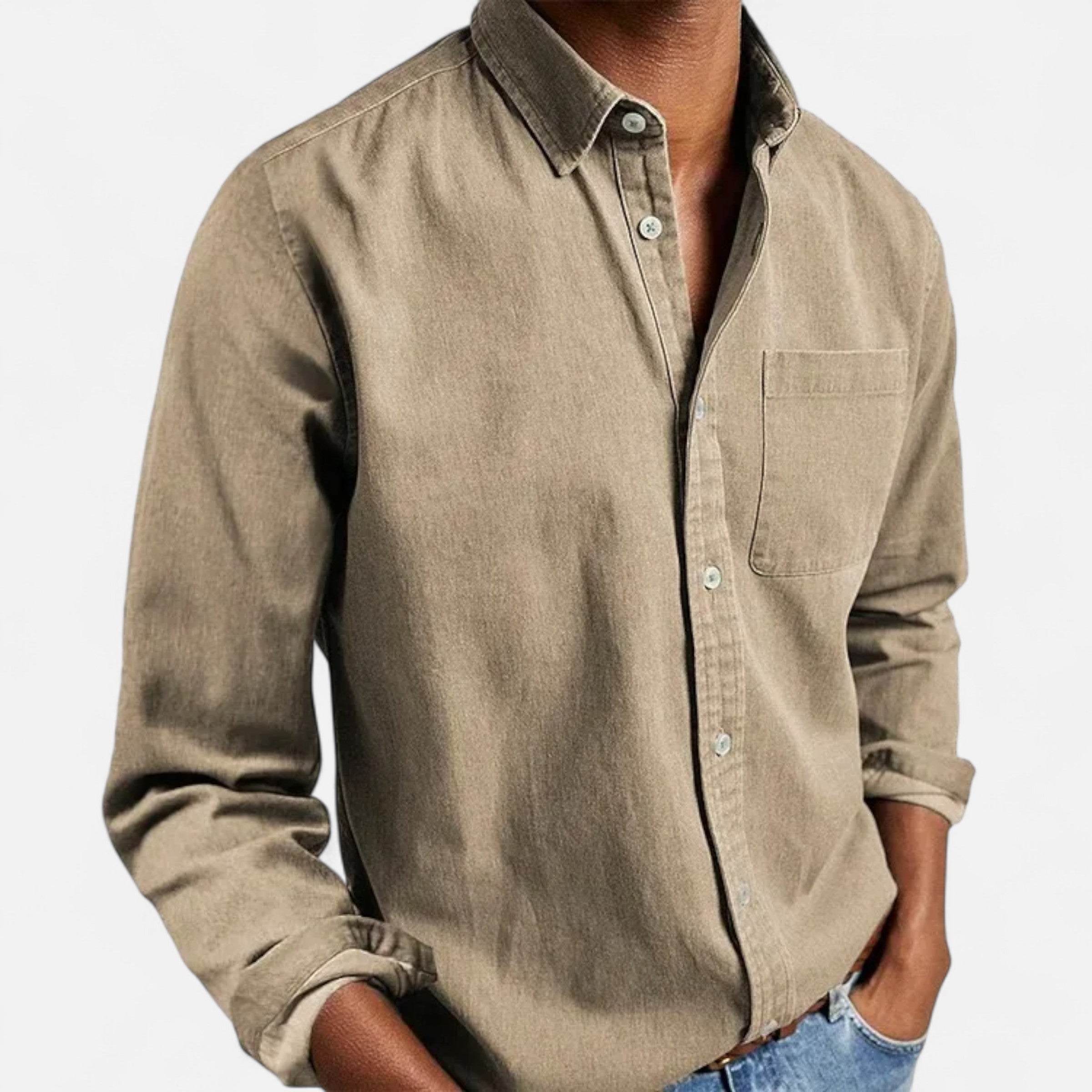 Maison Dresson | Men’s Solid Long-Sleeve Business Shirt