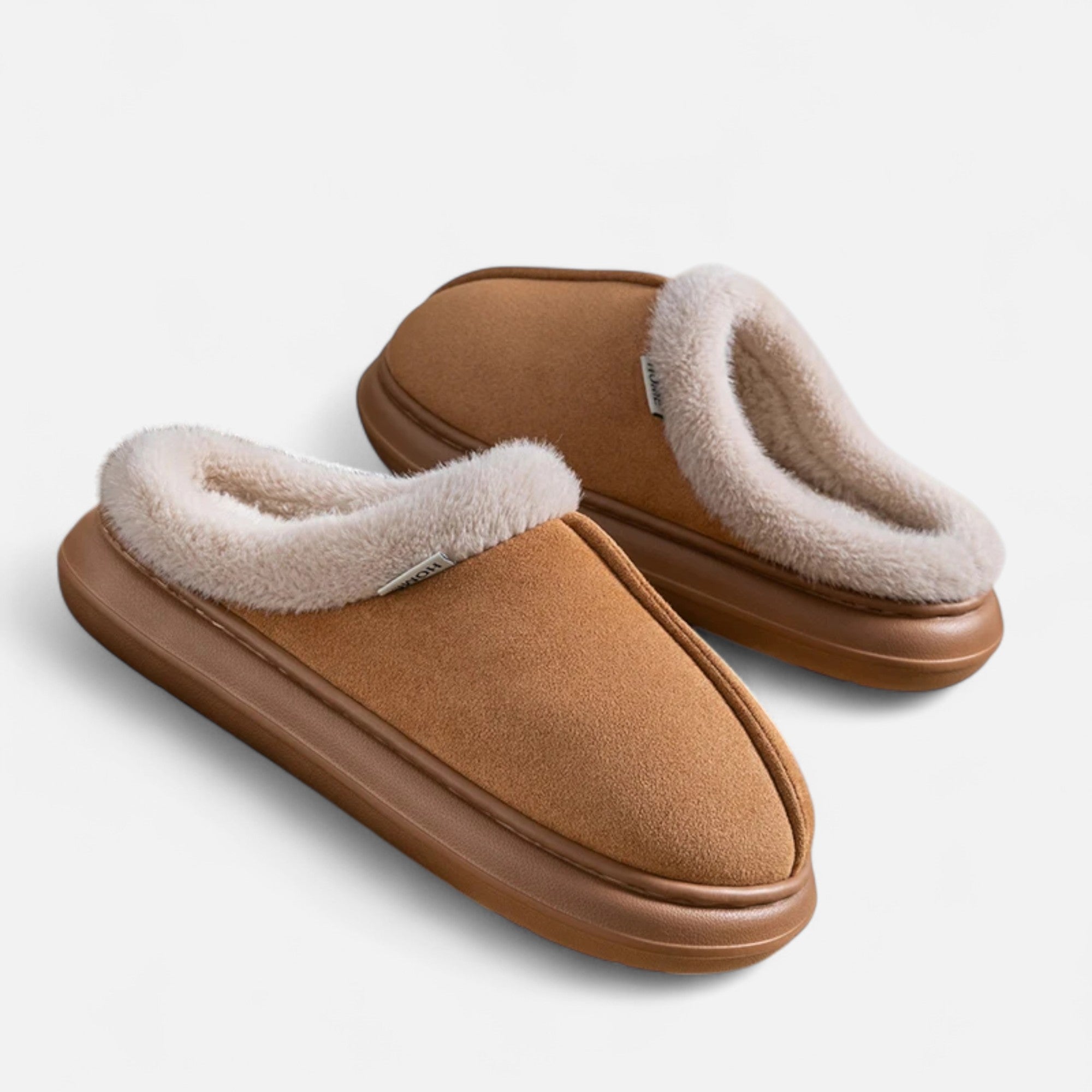 Maison Dresson | Women’s Plush Cashmere-Touch Platform Slippers