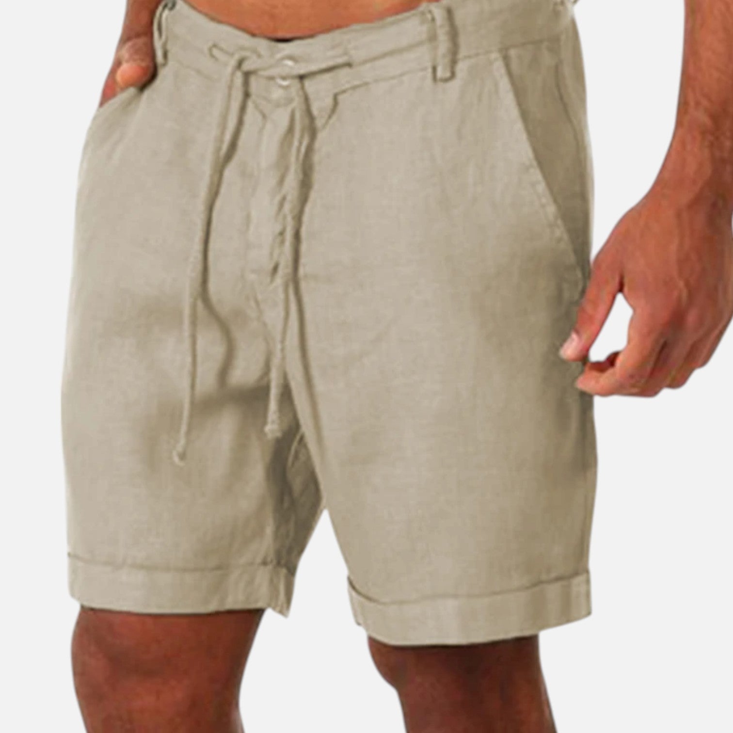 Maison Dresson | Men’s Cotton–Linen Drawstring Shorts – Summer-Ready Comfort, Refined Ventilation