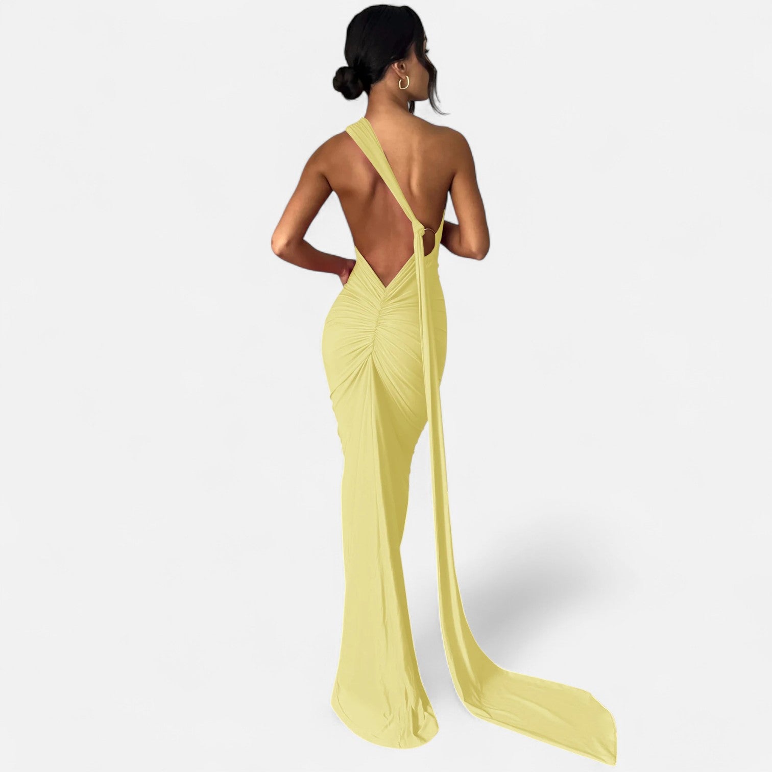 Maison Dresson | Women’s Backless Scarf-Tie Evening Dress