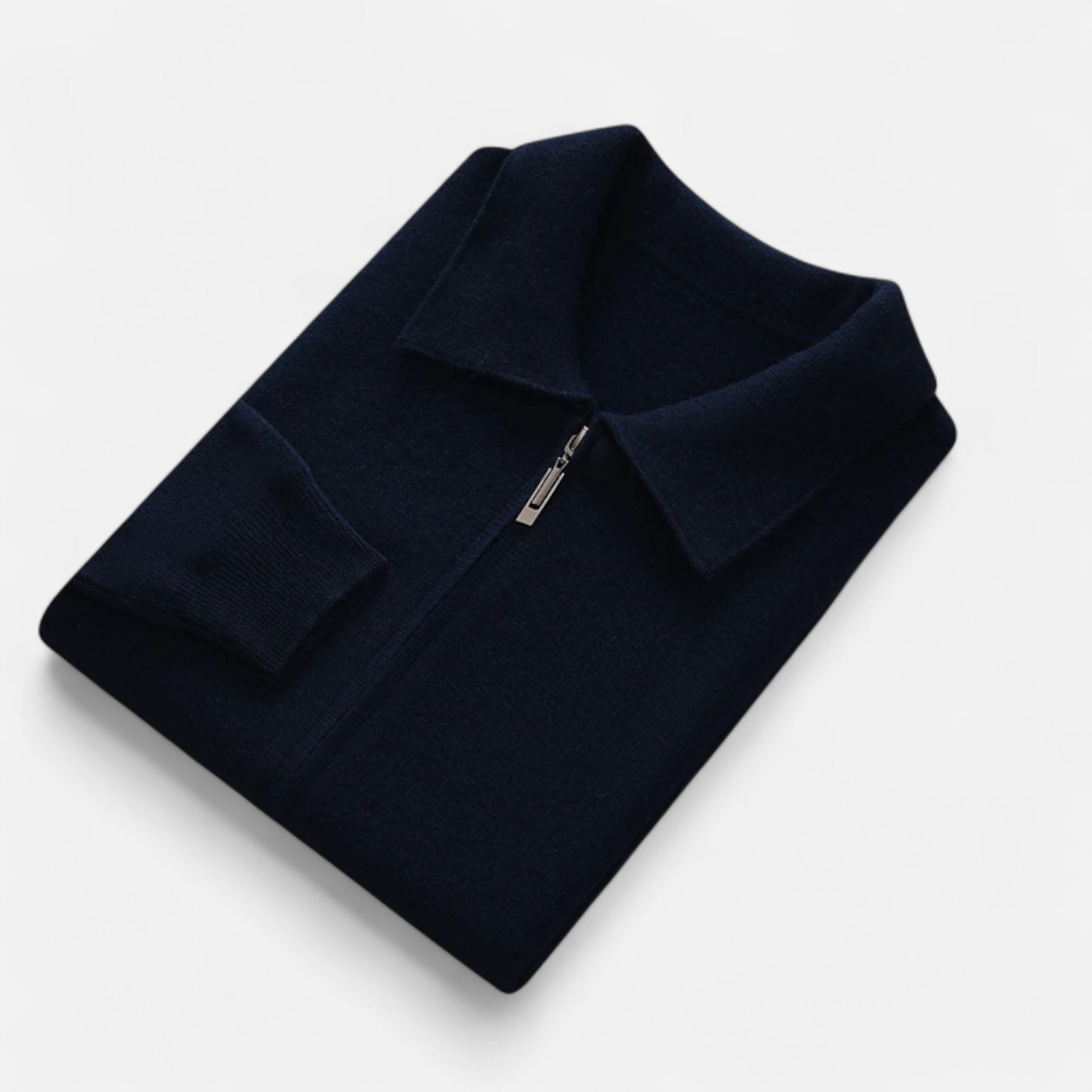 Maison Dresson | Men’s Wool-Cashmere Zip Business Sweater