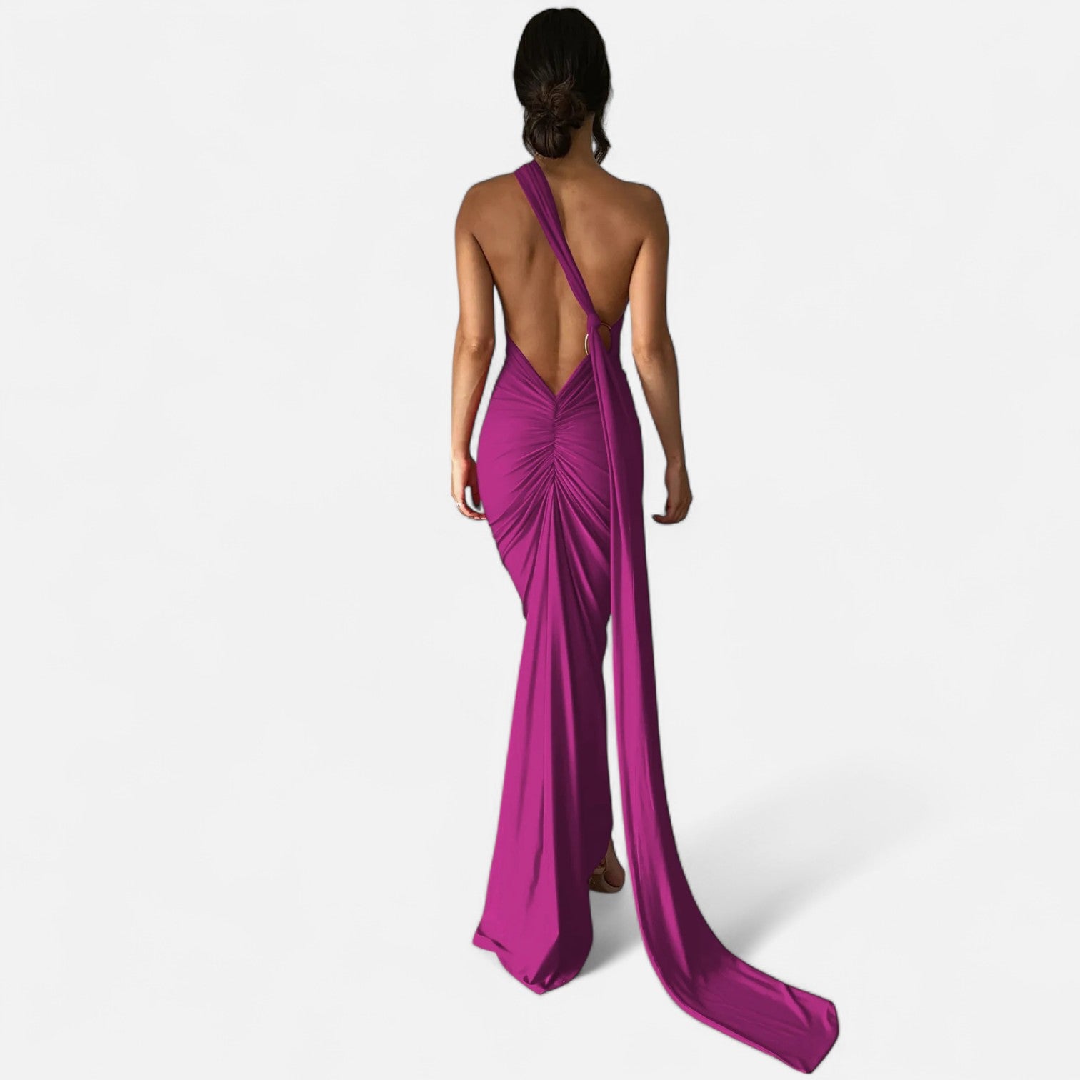 Maison Dresson | Women’s Backless Scarf-Tie Evening Dress