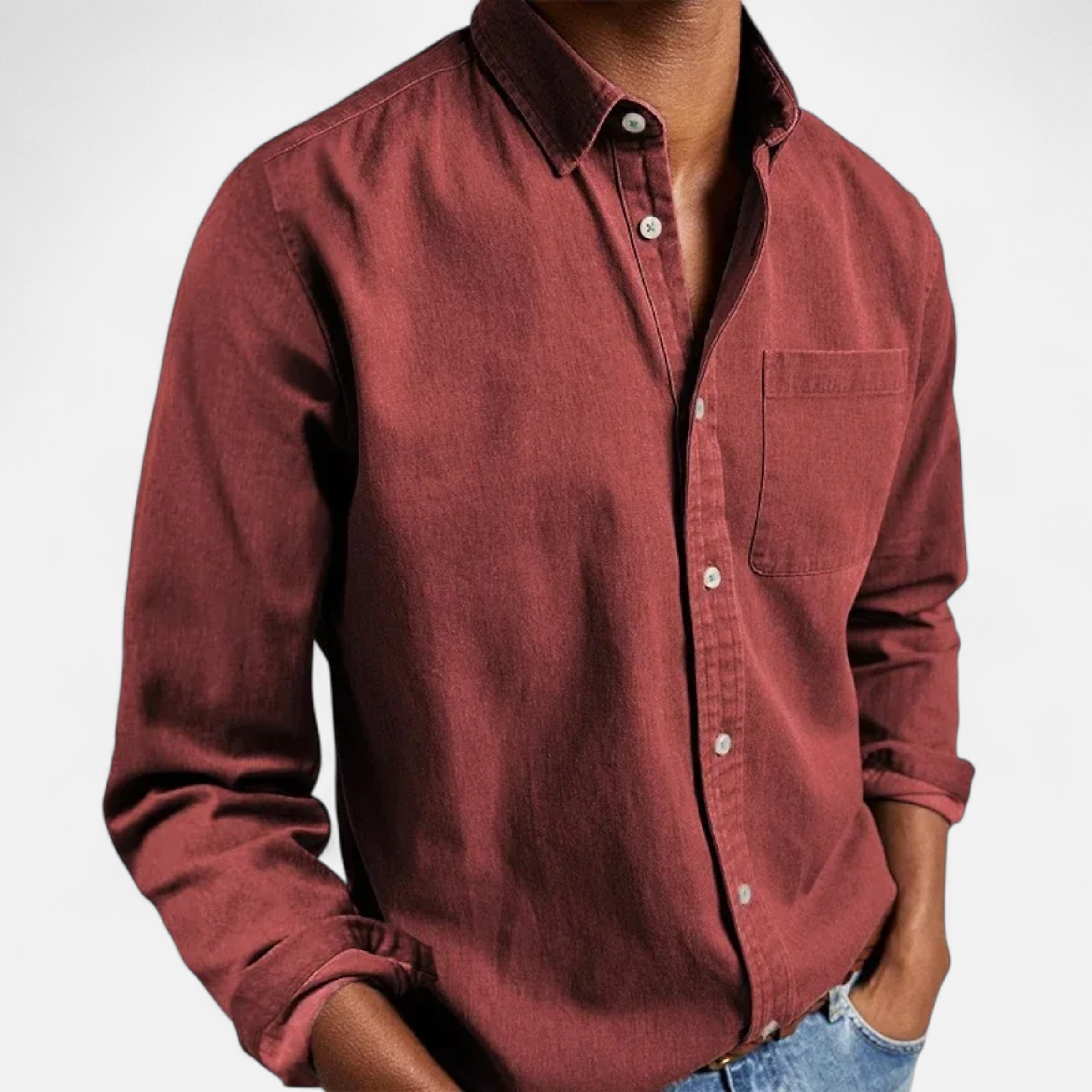 Maison Dresson | Men’s Solid Long-Sleeve Business Shirt