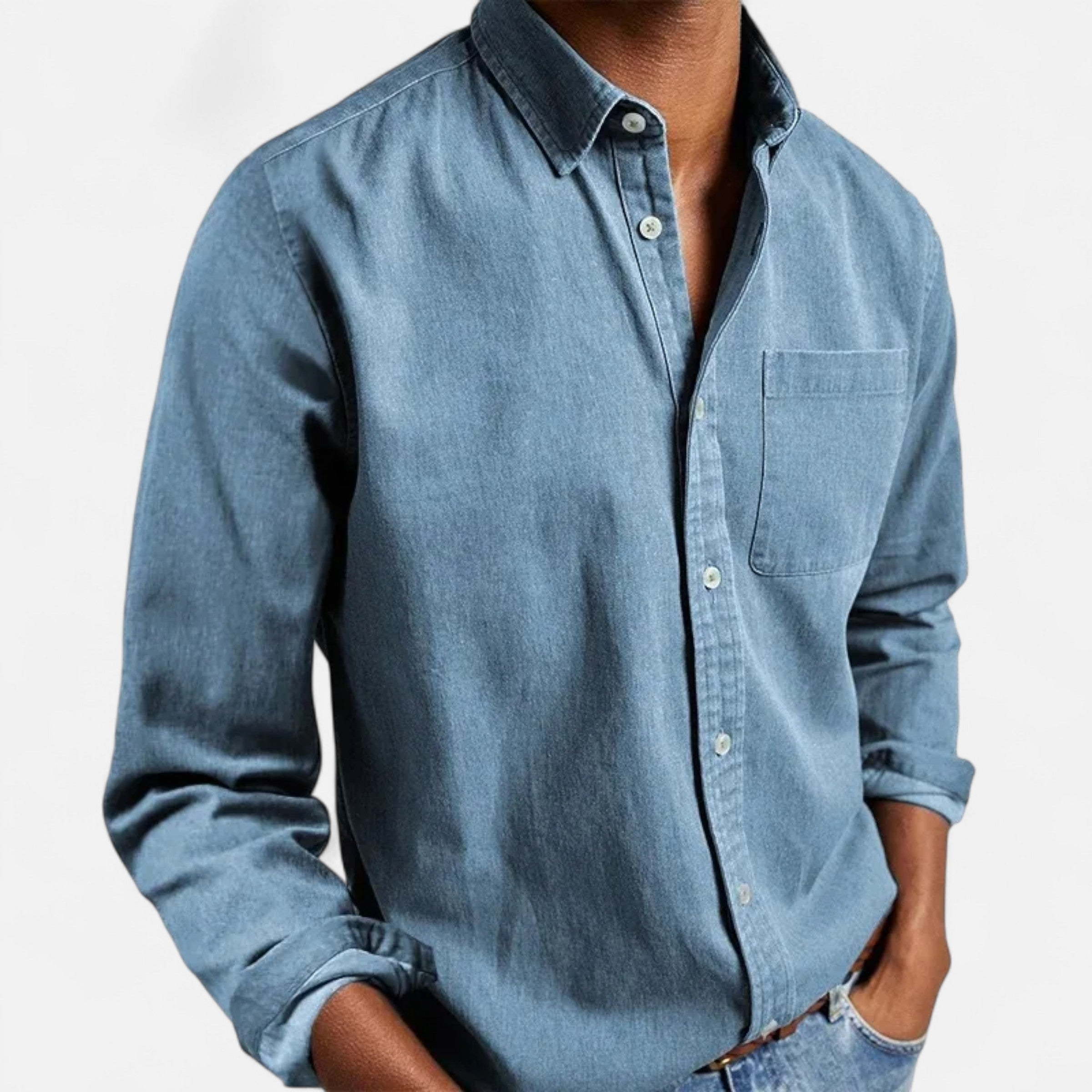 Maison Dresson | Men’s Solid Long-Sleeve Business Shirt
