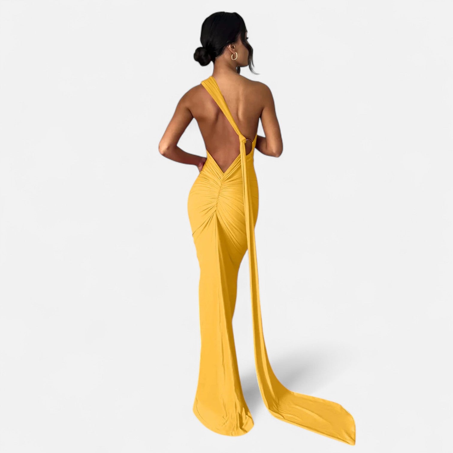 Maison Dresson | Women’s Backless Scarf-Tie Evening Dress